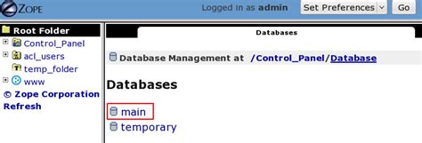 zopee|zope database.